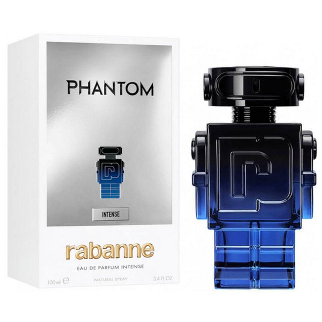 Phantom Intense for Men EDP 100mL by Paco Rabanne along with its packaging