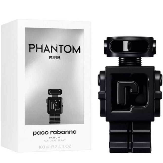 Phantom for Men Parfum 100mL by Paco Rabanne along with its packaging