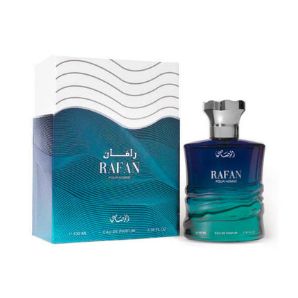 Rafan For Him EDP 100mL by Rasasi along with its Box