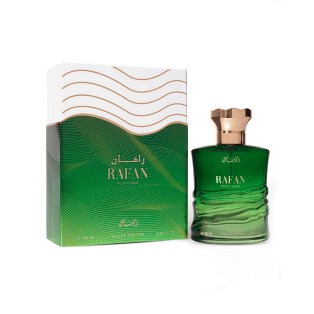 Rafan For Her EDP 100mL by Rasasi along with its Box