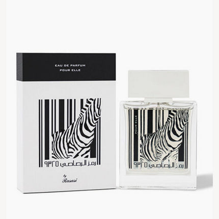 Rumz Al Rasasi 9325 Zebra Pour Elle EDP 100mL along with its Pack