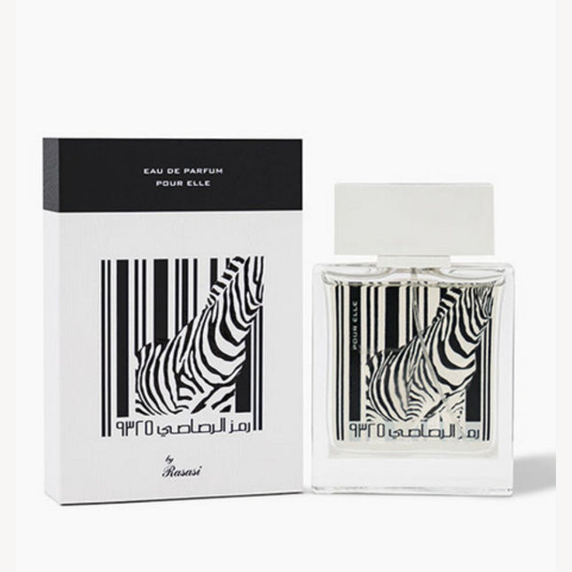 Rumz Al Rasasi 9325 Zebra Pour Elle EDP 100mL along with its Pack