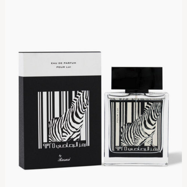 Rumz Al Rasasi 9325 Zebra Pour Lui EDP 100mL  along with its Packing