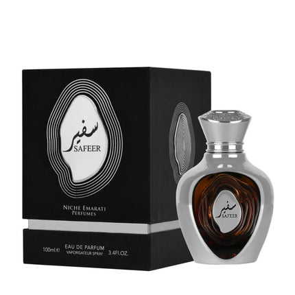 Safeer EDP 100mL by Lattafa along with its Box