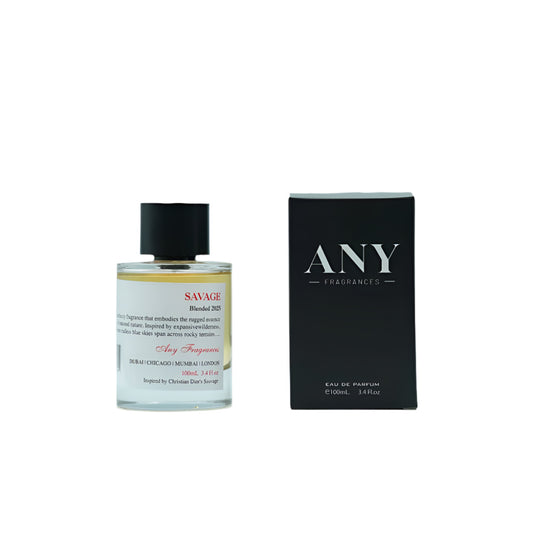 ANY fragrances SAVAGE EDP 100mL bottle and its Packing