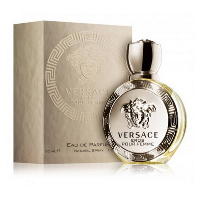 Versace Eros Pour Femme Eau de Parfum along with its packaging