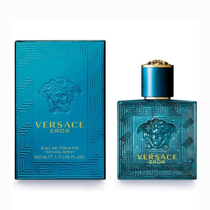 Versace Eros EDT 50mL along with its packaging