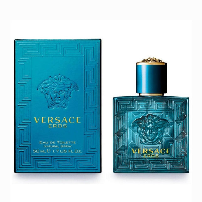 Versace Eros EDT 50mL along with its packaging