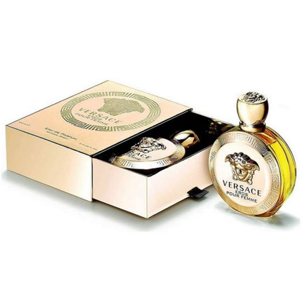Versace Eros Pour Femme Eau de Parfum 100mL along with its Packaging