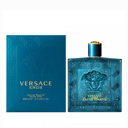 Versace Eros EDT 200mL along with its packaging