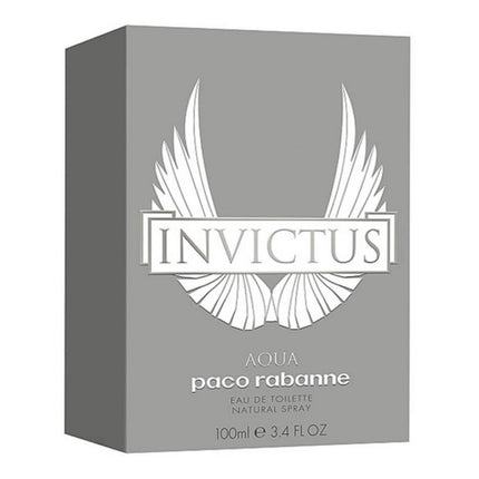 The packaging of Invictus Aqua (2018) EDT 100mL by Rabanne